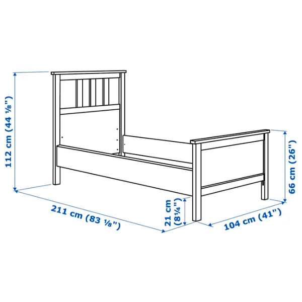 Pat Ikea Hemnes/Valevag 90 x 200 cm / Masiv / White photo 10