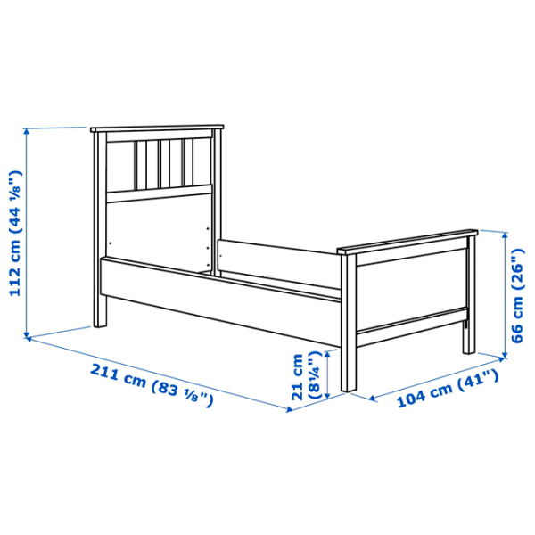 Pat Ikea Hemnes/Valevag 90 x 200 cm / Masiv / White photo 10