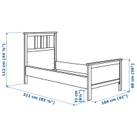 Pat Ikea Hemnes/Valevag 90 x 200 cm / Masiv / White photo 10