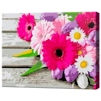 Картина по номерам Art Gallery Букет, зажженный на обрешетке EX6512 40 x 30 cm / Горизонтальная