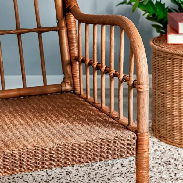 Scaun de grădină Ikea Holmsta Ratan natural / Ratan natural / Brown Brown photo 3