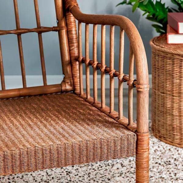 Scaun de grădină Ikea Holmsta Ratan natural / Ratan natural / Brown Brown photo 3