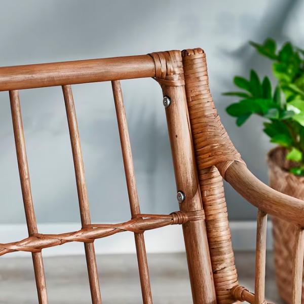 Scaun de grădină Ikea Holmsta Ratan natural / Ratan natural / Brown Brown photo 4