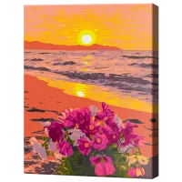 Картина по номерам Art Gallery Цветы на побережье EX7686 40 x 30 cm / Вертикальная