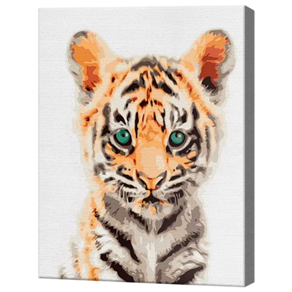Картина по номерам Art Gallery Тигренок с зелеными глазами EX7052 40 x 30 cm / Вертикальная photo 1