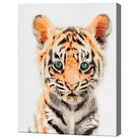 Картина по номерам Art Gallery Тигренок с зелеными глазами EX7052 40 x 30 cm / Вертикальная