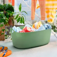 Coș pentru rufe Ikea Torkis 35l / Polietilenă / Green photo 4