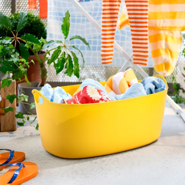 Coș pentru rufe Ikea Torkis 35l / Polietilenă / Yellow photo 5