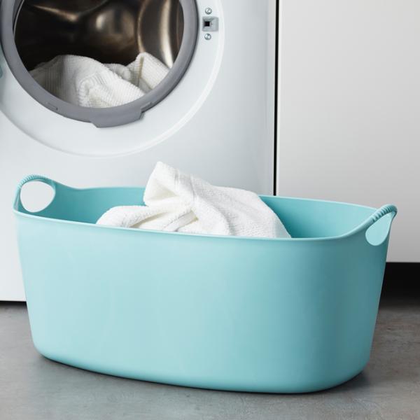 Coș pentru rufe Ikea Torkis 35l / Polietilenă / Blue Light photo 3