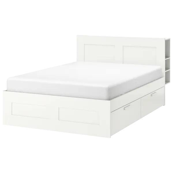 Кровать Ikea Brimnes Lonset 140 x 200 см / ЛДСП / Белый photo 1