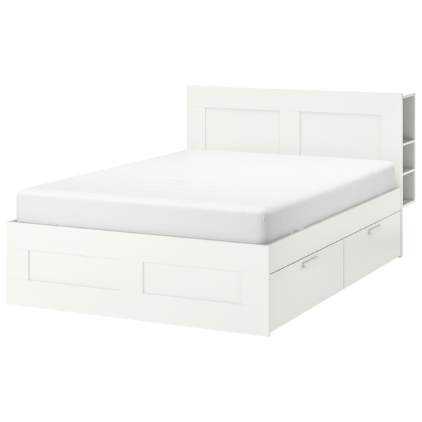 Кровать Ikea Brimnes Lonset 140 x 200 см / ЛДСП / Белый photo 1