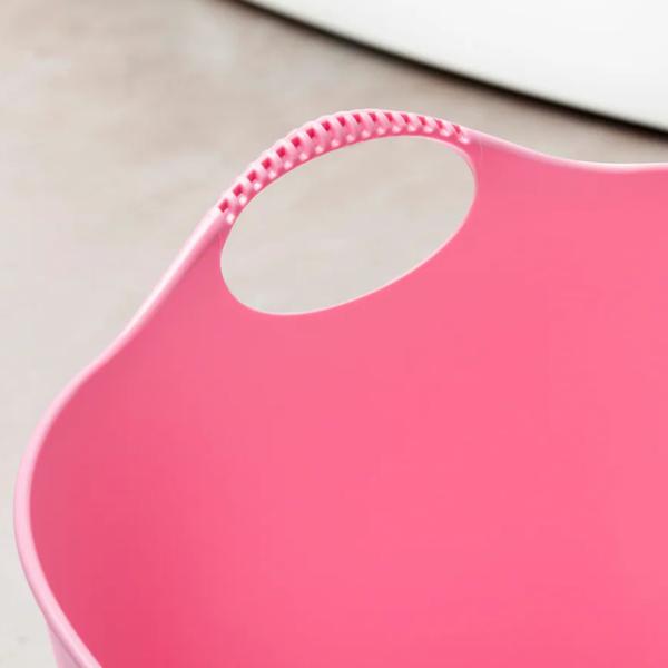 Корзина для белья Ikea Torkis 35л / Полиэтилен / Розовый  photo 2