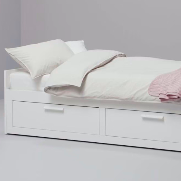 Кровать Ikea Brimnes 2 80 x 200 cm / ЛДСП / Белый photo 4 Кровать Ikea Brimnes 2 80 x 200 cm / ЛДСП / Белый photo 4
