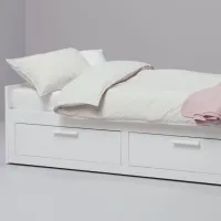Кровать Ikea Brimnes 2 80 x 200 cm / ЛДСП / Белый photo 4