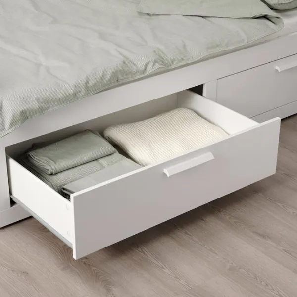 Кровать Ikea Brimnes 2 80 x 200 cm / ЛДСП / Белый photo 8 Кровать Ikea Brimnes 2 80 x 200 cm / ЛДСП / Белый photo 8