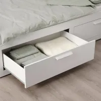 Кровать Ikea Brimnes 2 80 x 200 cm / ЛДСП / Белый photo 8
