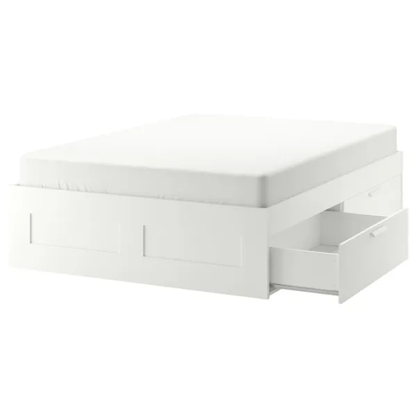 Pat Ikea Brimnes Lonset 160 x 200 cm / Masiv / White photo 1