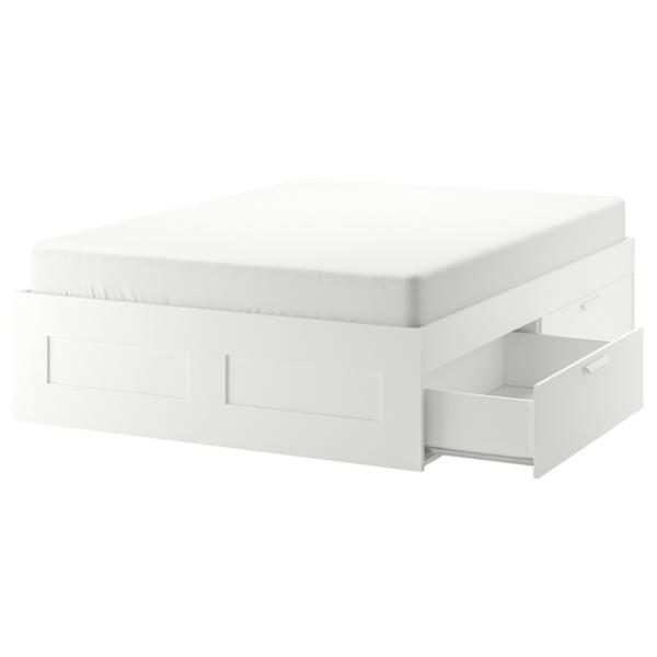 Pat Ikea Brimnes Lonset 160 x 200 cm / Masiv / White photo 1