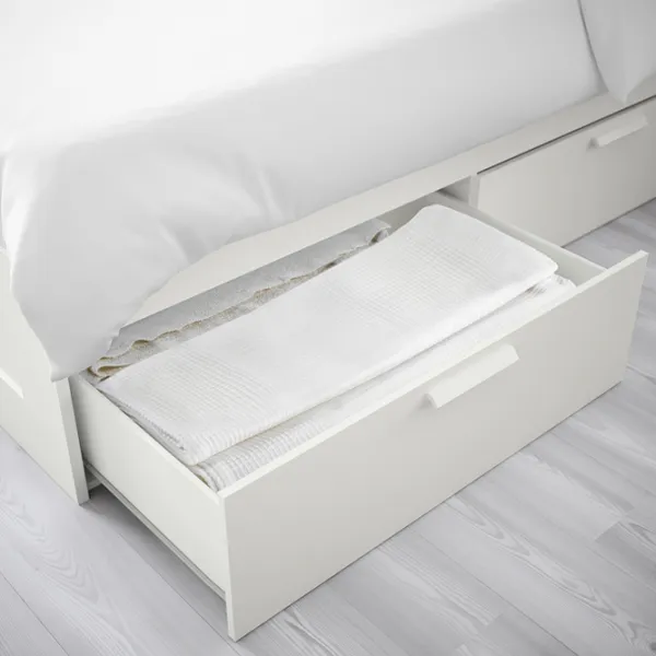 Pat Ikea Brimnes Lonset 160 x 200 cm / Masiv / White photo 4