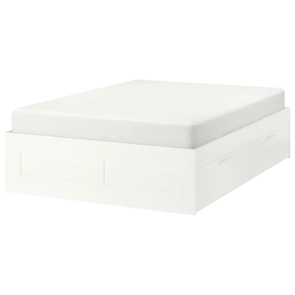 Кровать Ikea Brimnes Luroy 180 x 200 см / Массив / Белый photo 1