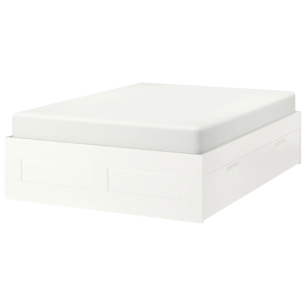 Кровать Ikea Brimnes Luroy 180 x 200 см / Массив / Белый photo 1