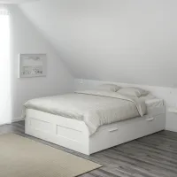 Pat Ikea Brimnes Luroy 180 x 200 cm / Masiv / White photo 2