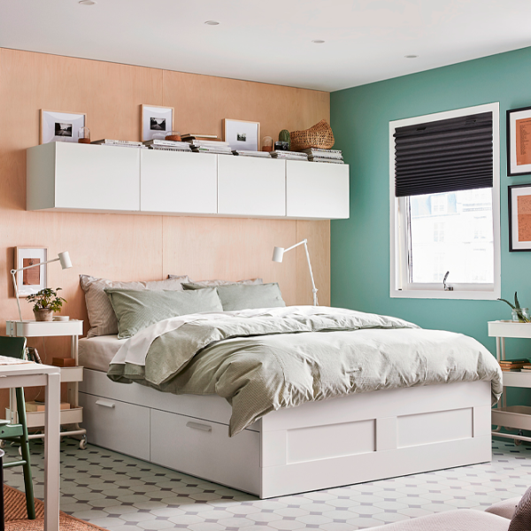 Кровать Ikea Brimnes Luroy 180 x 200 см / Массив / Белый photo 3