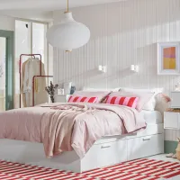 Pat Ikea Brimnes Luroy 180 x 200 cm / Masiv / White photo 7