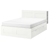 Кровать Ikea Brimnes 180 x 200 см / ЛДСП / Белый