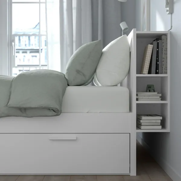 Кровать Ikea Brimnes 180 x 200 см / ЛДСП / Белый photo 4 Кровать Ikea Brimnes 180 x 200 см / ЛДСП / Белый photo 4