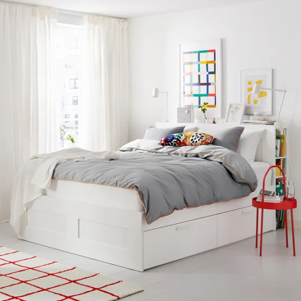 Кровать Ikea Brimnes 180 x 200 см / ЛДСП / Белый photo 6 Кровать Ikea Brimnes 180 x 200 см / ЛДСП / Белый photo 6