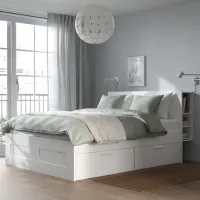 Кровать Ikea Brimnes 180 x 200 см / ЛДСП / Белый photo 7