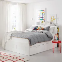 Pat Ikea Brimnes Lindbaden 140 x 200 cm / PAL / White photo 5