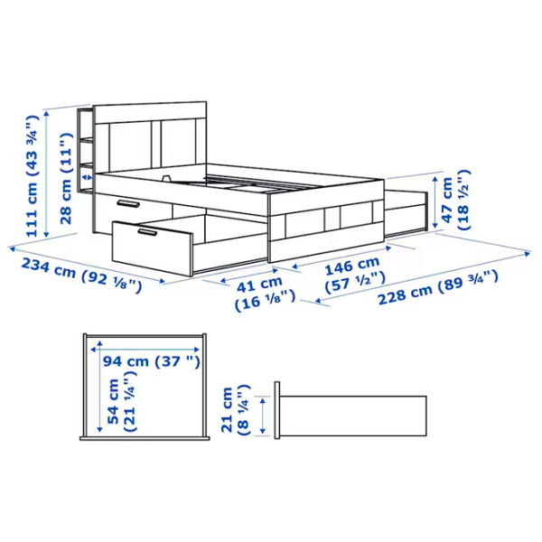 Pat Ikea Brimnes Lindbaden 140 x 200 cm / PAL / White photo 9 Pat Ikea Brimnes Lindbaden 140 x 200 cm / PAL / White photo 9