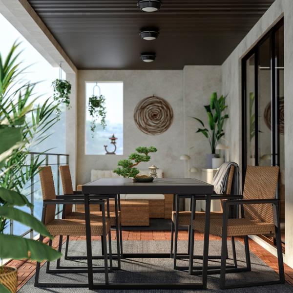 Садовый стул Ikea Varmanso Сталь / Полипропилен / Коричневый Черный photo 4 Садовый стул Ikea Varmanso Сталь / Полипропилен / Коричневый Черный photo 4