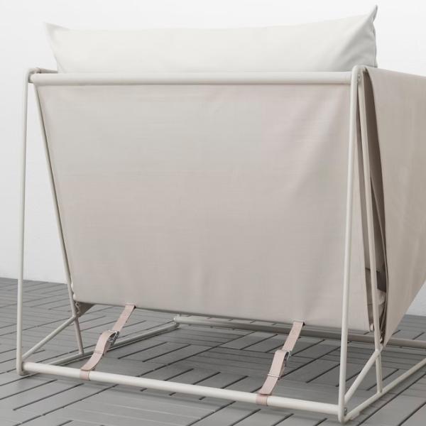 Садовый стул Ikea Havsten Сталь / Полипропилен / Бежевый Beige photo 5