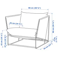 Садовый стул Ikea Havsten Сталь / Полипропилен / Бежевый Beige photo 6
