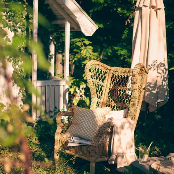 Садовый стул Ikea Risholmen Искусственный ротанг / Искусственный ротанг / Коричневый Brown photo 5