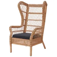 Садовый стул Ikea Risholmen Искусственный ротанг / Искусственный ротанг / Коричневый Brown
