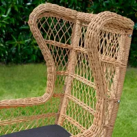 Садовый стул Ikea Risholmen Искусственный ротанг / Искусственный ротанг / Коричневый Brown photo 3