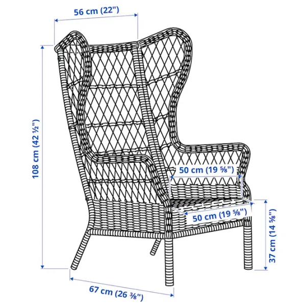 Садовый стул Ikea Risholmen/Jarpon/Duvholmen Искусственный ротанг / Искусственный ротанг / Коричневый Brown photo 5 Садовый стул Ikea Risholmen/Jarpon/Duvholmen Искусственный ротанг / Искусственный ротанг / Коричневый Brown photo 5