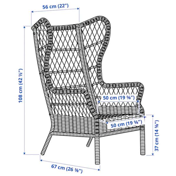 Садовый стул Ikea Risholmen/Jarpon/Duvholmen Искусственный ротанг / Искусственный ротанг / Коричневый Brown photo 5 Садовый стул Ikea Risholmen/Jarpon/Duvholmen Искусственный ротанг / Искусственный ротанг / Коричневый Brown photo 5