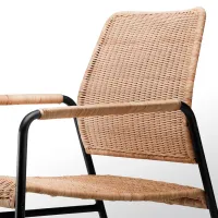 Scaun de grădină Ikea Ulrikberg Ratan artificial / Ratan artificial / Brown Black photo 4