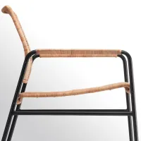 Scaun de grădină Ikea Ulrikberg Ratan artificial / Ratan artificial / Brown Black photo 5