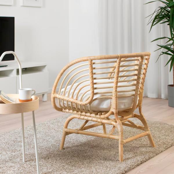 Садовый стул Ikea Buskbo Искусственный ротанг / Искусственный ротанг / Бежевый Beige photo 5