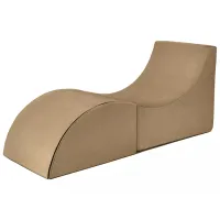 Fotoliu moale pliabil Edka RELAX M26 Brown sand / Stofă photo 3