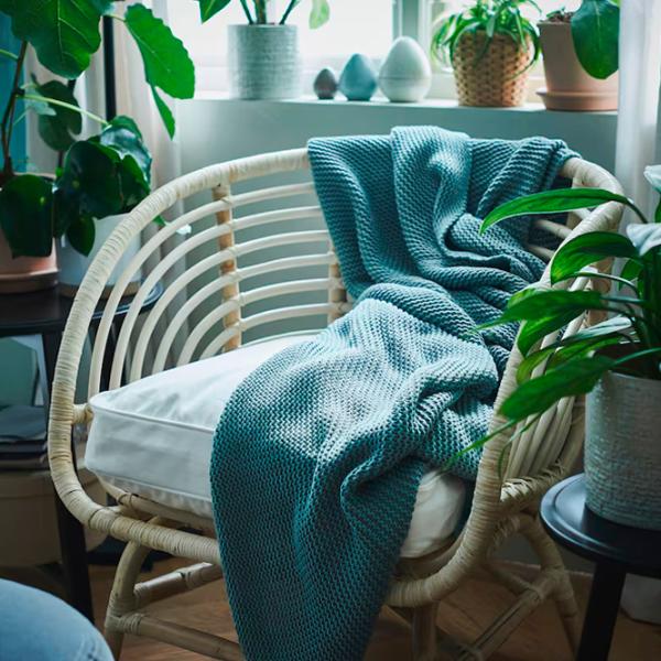 Садовый стул Ikea Buskbo Искусственный ротанг / Искусственный ротанг / Бежевый White photo 2