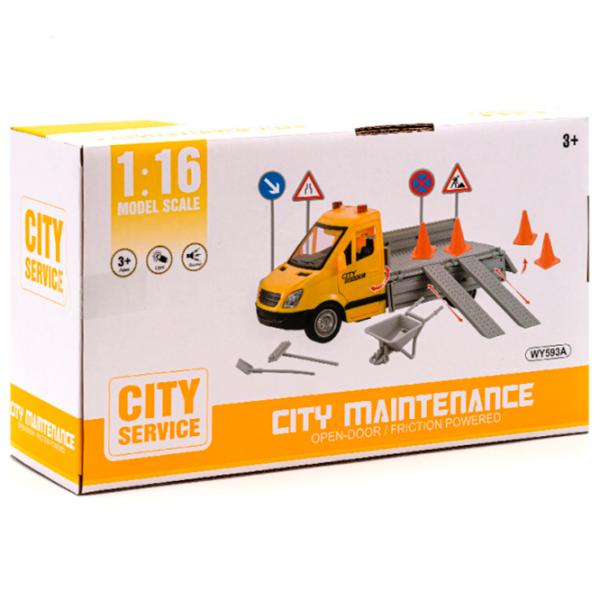 Грузовик Wenyi City Maintenance WY593A  / / Серый Желтый photo 2