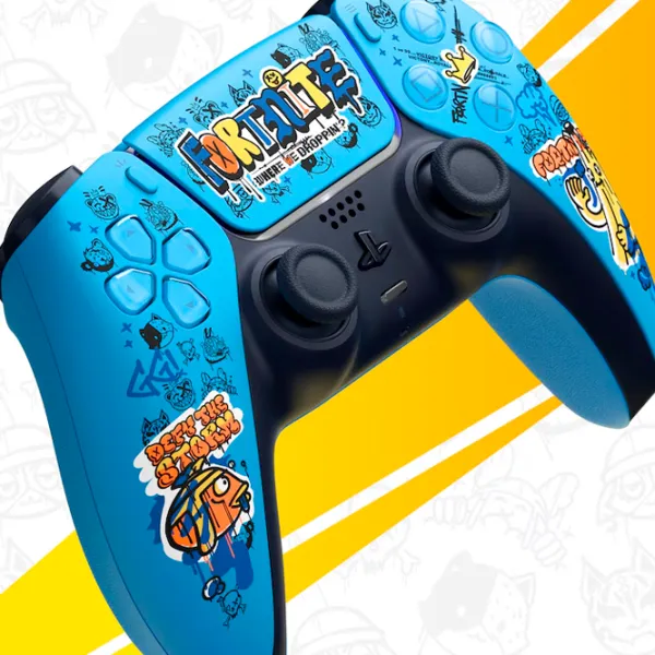 Геймпад Sony DualSense Fortnite Edition Беспроводные / 15 buttons / Яркий синий photo 6