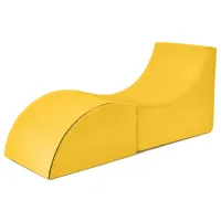 Fotoliu moale pliabil Edka RELAX M101 Yellow ochre / Stofă photo 2